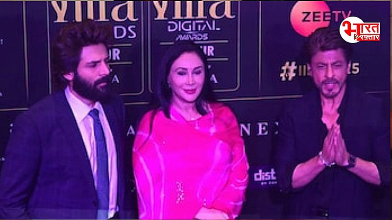 IIFA के सिल्वर जुबली समारोह की मेजबानी के लिए तैयार जयपुर, मुंबई प्रेस मीट में शाहरुख-कार्तिक के साथ नजर आईं दीया कुमारी